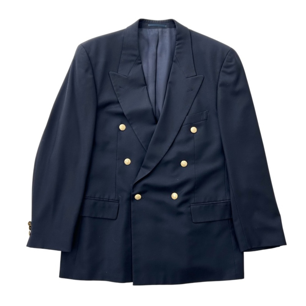HUGO BOSS "Al Capone" Double Breasted Blazer Sport Coat Gold Buttons
